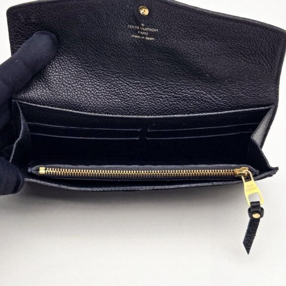 Louis Vuitton Monogram Empreinte Curieuse Sarah Wallet Black Leather - Picture 8 of 16
